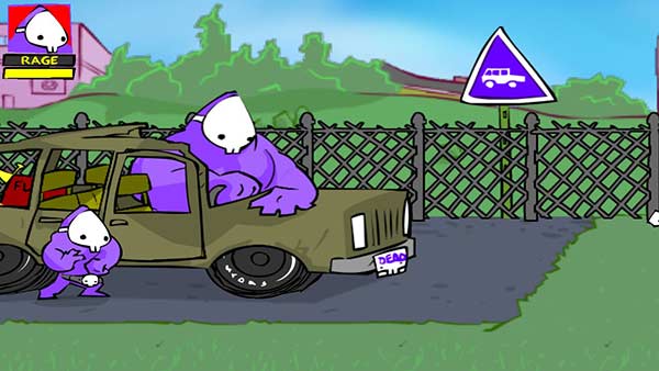 狂扁小朋友卡通人