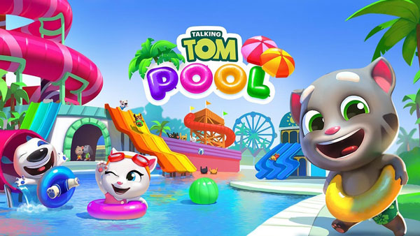 汤姆猫水上乐园游戏互动界面-与安吉拉角色互动