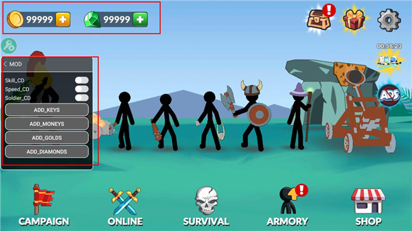 火柴人帝国之战MOD菜单